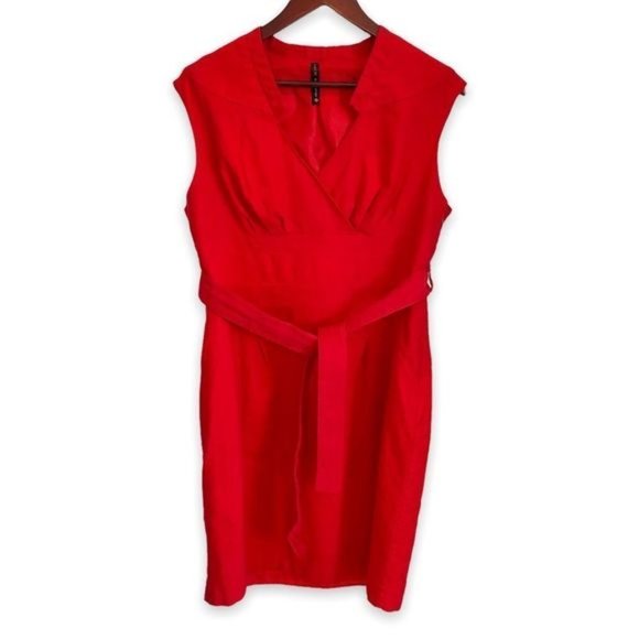 Lori?M?Collection?womens red sleeveless dress size 14 - Picture 1 of 9